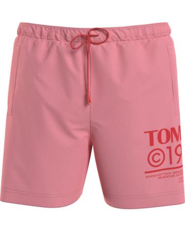SHORT DE BAIN TOMMY JEANS UM0UM03145 ROSE AVEC LOGO DISTINCTIF ROSA