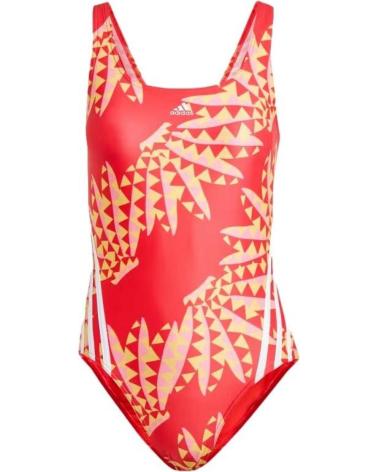 COSTUME DA BAGNO STAMPATO ADIDAS ROSSO IT8584 DA DONNA ROJO