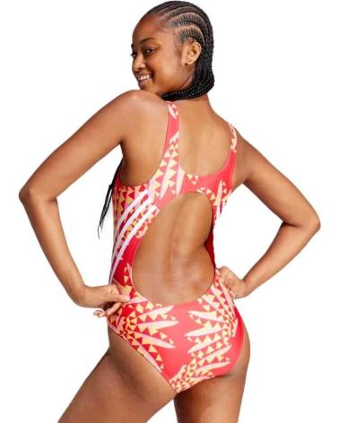 COSTUME DA BAGNO STAMPATO ADIDAS ROSSO IT8584 DA DONNA ROJO