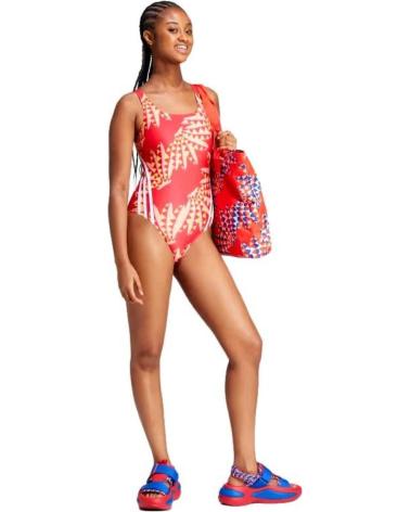 COSTUME DA BAGNO STAMPATO ADIDAS ROSSO IT8584 DA DONNA ROJO