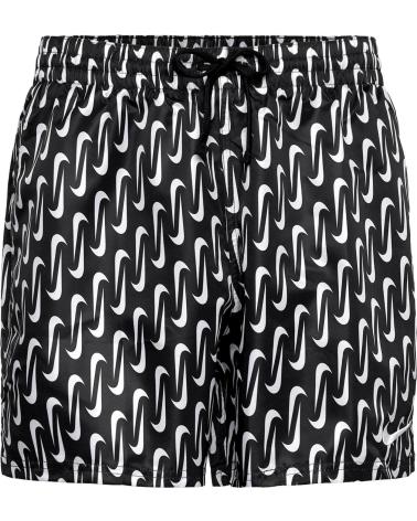 NIKE SWOOSH LINK BADESHORTS SCHWARZ NEGRO