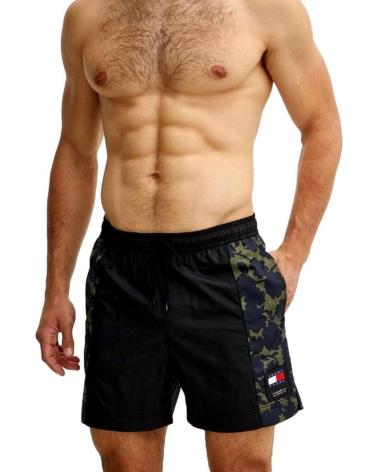 COSTUME DA BAGNO TOMMY JEANS NERO STAMPA SHADOW FLORAL GREEN UM0UM03151 NEGRO