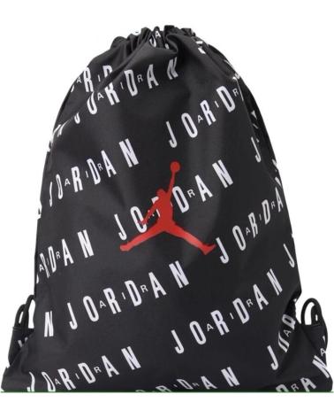 JORDAN BLACK DRAWSTRING BAG WITH LOGO PRINT NEGRO