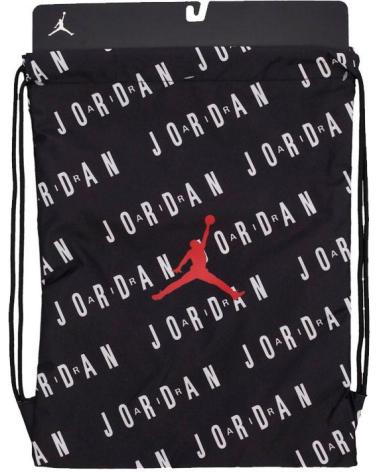 JORDAN BLACK DRAWSTRING BAG WITH LOGO PRINT NEGRO