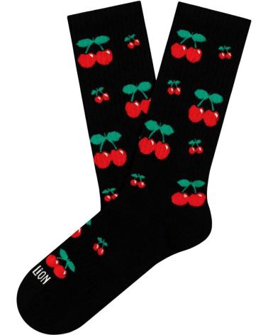 JIMMY LION ATHLETIC PACHA CHERRIES BLACK SOCKS NEGRO
