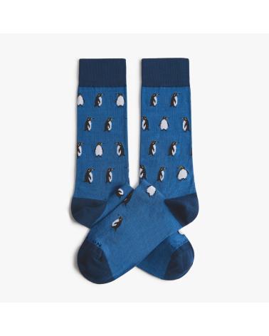JIMMY LION CALCETINES PENGUINS AZULES M