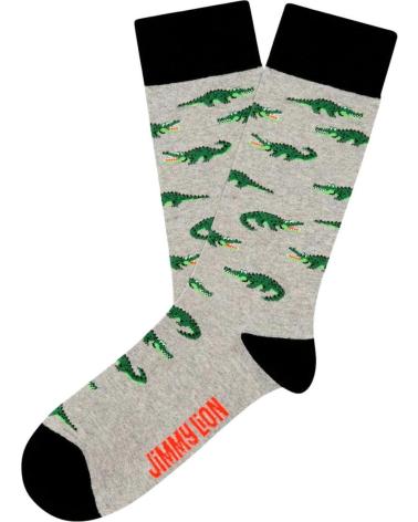 JIMMY LION CALCETINES UNISEX COCODRILES GRIS