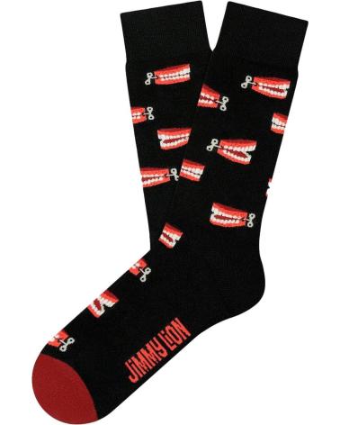 JIMMY LION WALKING TEETH BLACK SOCKS NEGRO