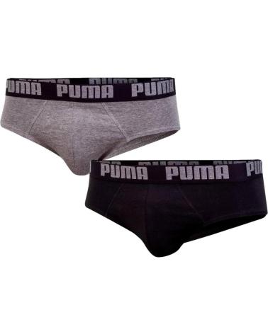 PACK DE DOS CALZONCILLOS SLIP PUMA 521030001 GRIS GRIS