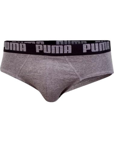 PACK DE DOS CALZONCILLOS SLIP PUMA 521030001 GRIS GRIS
