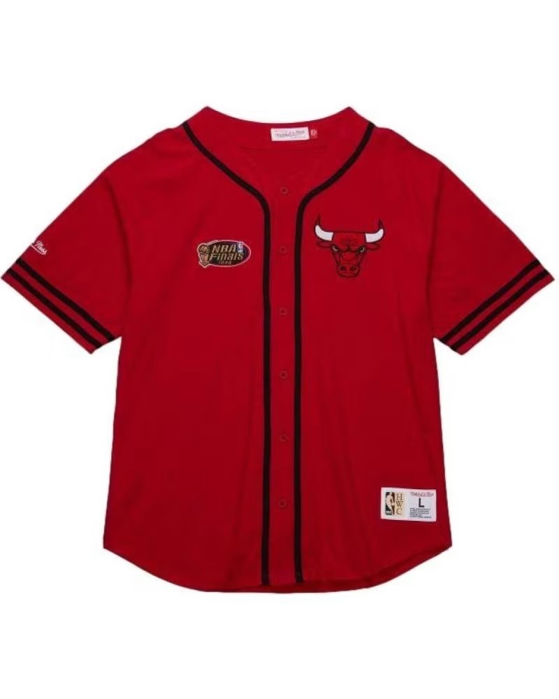 MITCHELL NESS SHORT SLEEVE T-SHIRT TBTF6700-BULLS FOR MEN RED ROJO