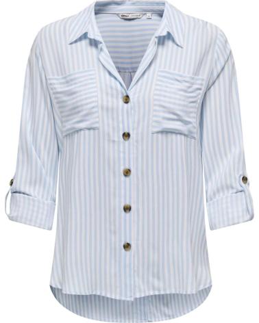 CAMISA DE RAYAS ONLY 15281677 AZUL AZUL