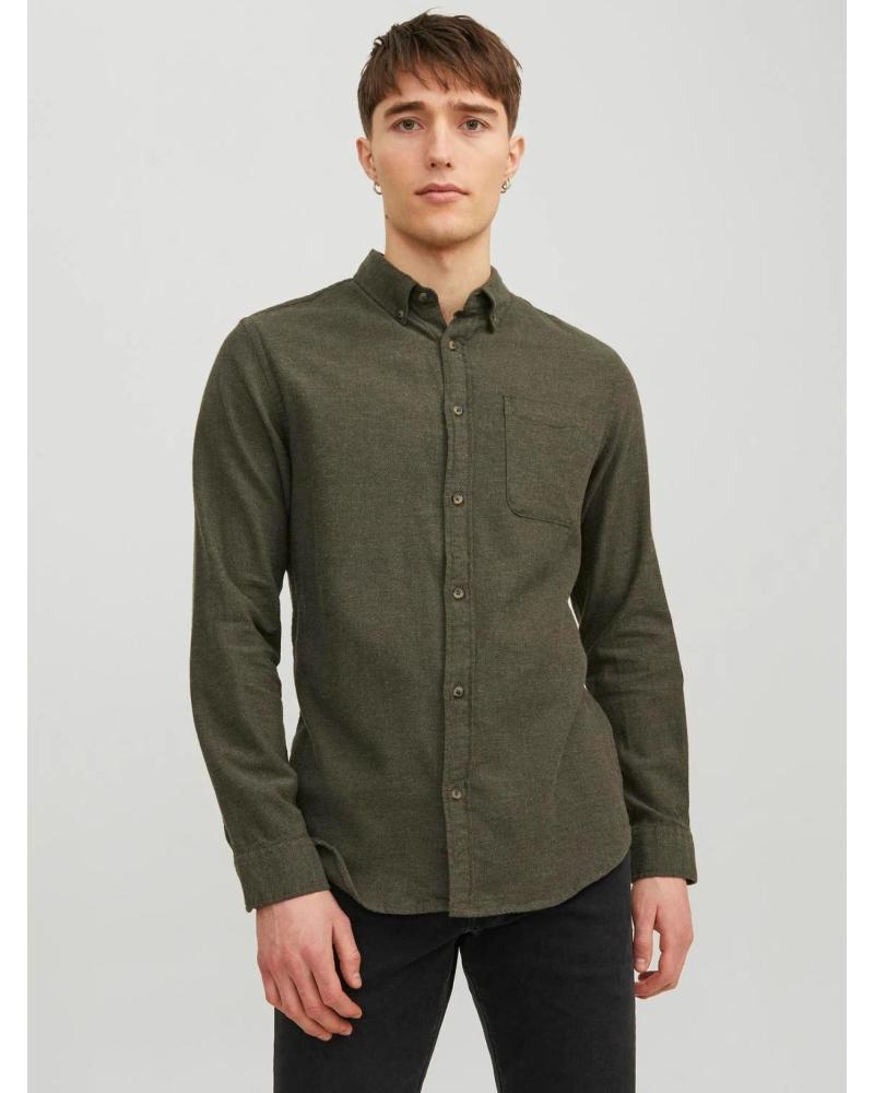 JACK & JONES CAMISA CORTE SLIM 12225974 VERDE VERDE