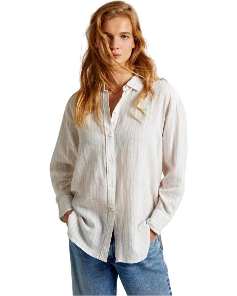 PEPE JEANS CAMISA POLLY PL304804 BLANCA BLANCO