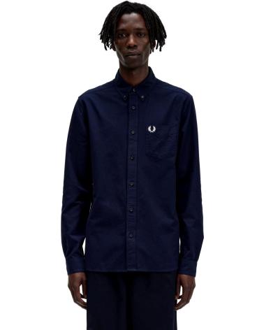 BLAUES OXFORD-HEMD FRED PERRY M5516 AZUL