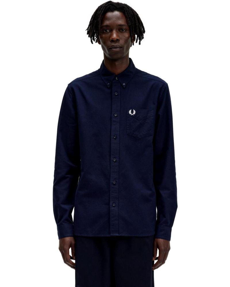 BLAUES OXFORD-HEMD FRED PERRY M5516 AZUL