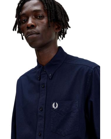 BLAUES OXFORD-HEMD FRED PERRY M5516 AZUL