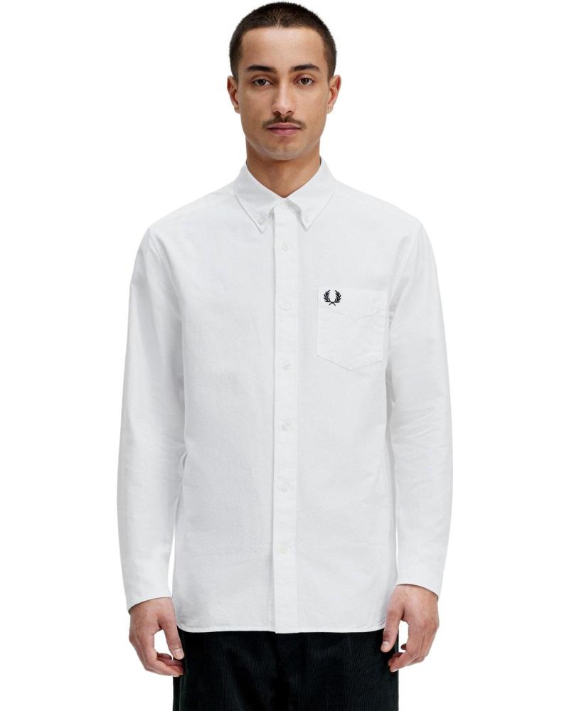 FRED PERRY CAMISA OXFORD HOMBRE M5516 BLANCO
