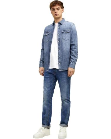 JACK & JONES JEANSHEMD 12138115 BLAU AZUL