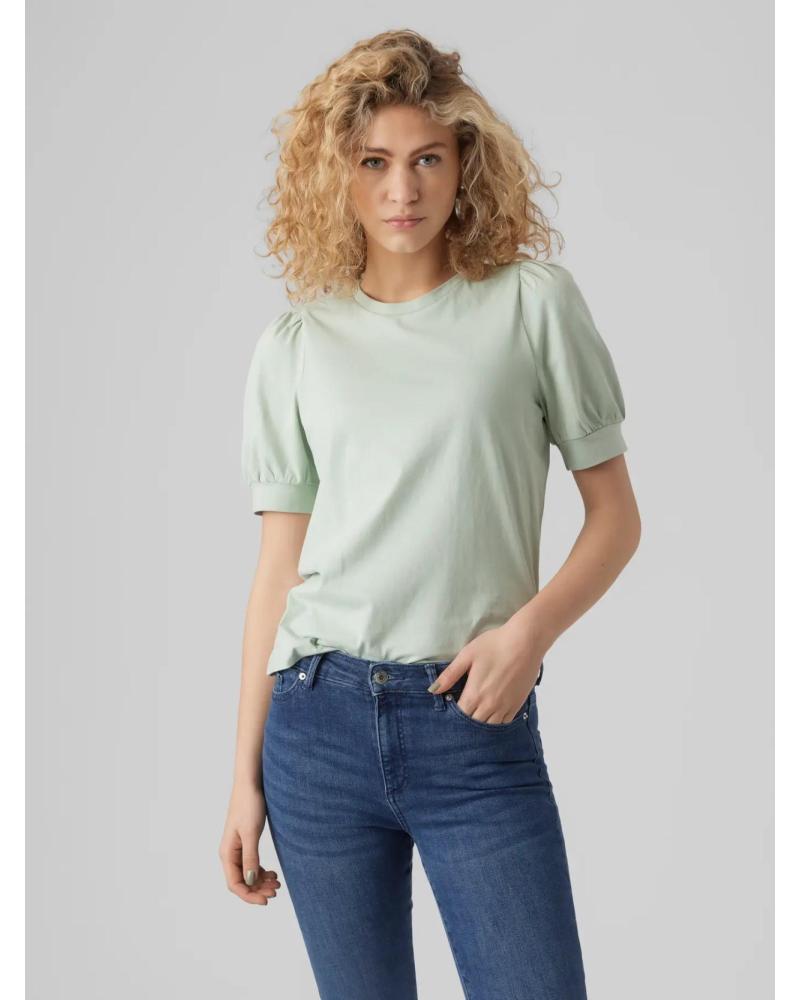 VERO MODA T-SHIRT ALGODÃO 10275520 VERDE GREEN