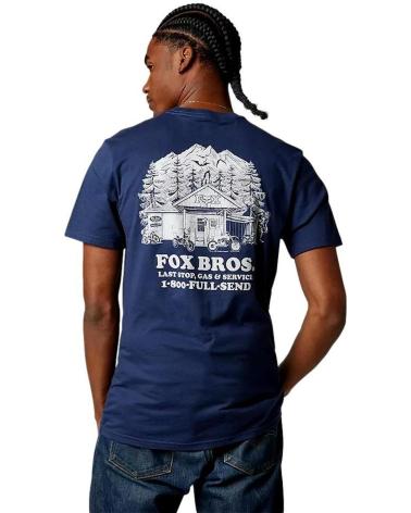 T-SHIRT FOX OUT AND ABOUT 29785 BLU CON GRAFICA POSTERIORE AZUL