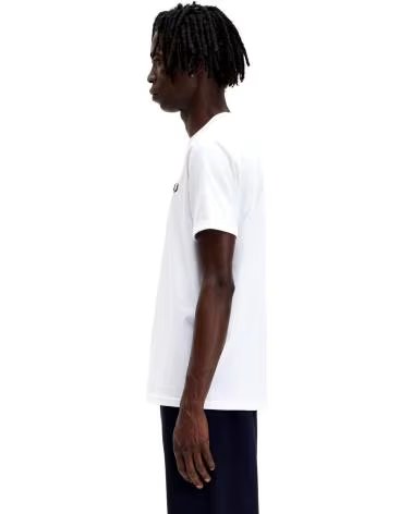 FRED PERRY Ringer T-Shirt White WHITE