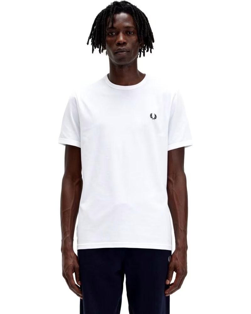 FRED PERRY Ringer T-Shirt White WHITE