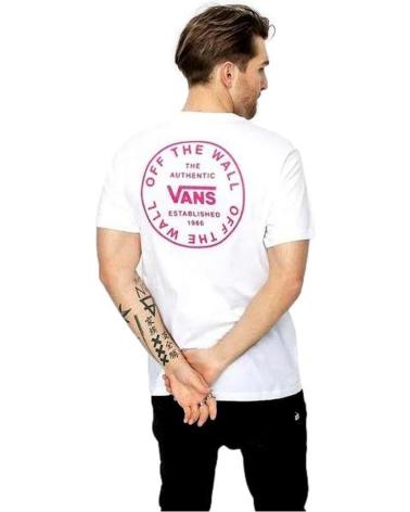 T-SHIRT VANS OFF THE WALL VN0A49Q8WHT BIANCA CON LOGO BLANCO