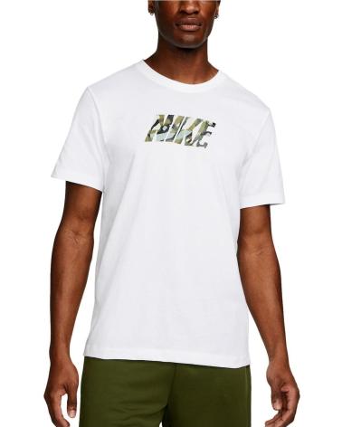 T-SHIRT NIKE DRI-FIT DM6236 BIANCA CON LOGO BLANCO