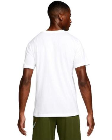 T-SHIRT NIKE DRI-FIT DM6236 BIANCA CON LOGO BLANCO