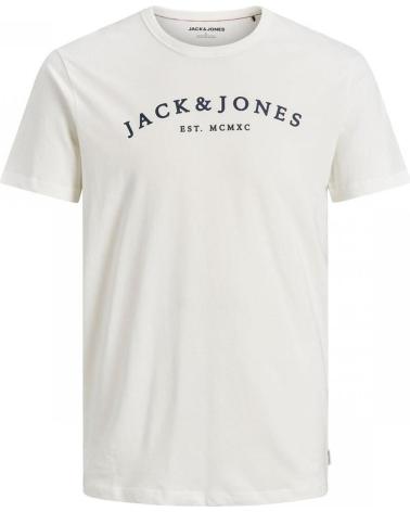 T-SHIRT A MANICHE CORTE JACK & JONES JUNIOR 12195902 BIANCA BLANCO