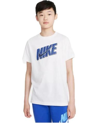 T-SHIRT NIKE SPORTSWEAR BIANCA PER BAMBINO DO1825 BLANCO