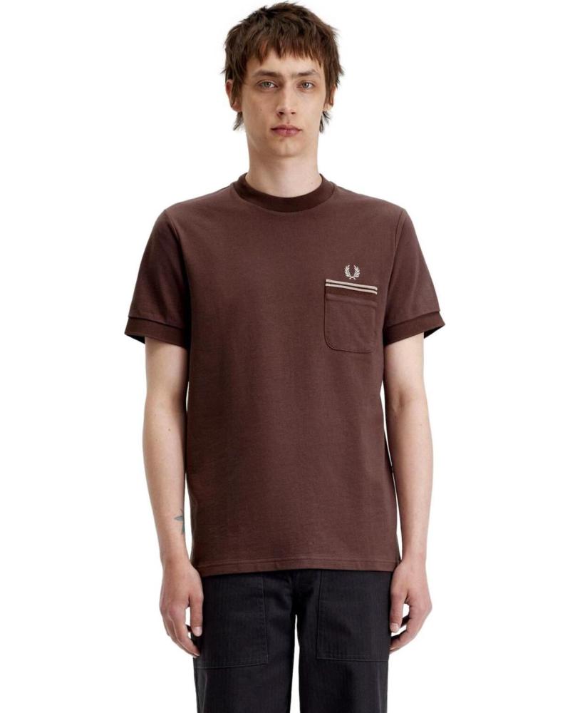 Inizio-FRED-PERRY-CAMISETA-CON-BOLSILLO-M4650-MARRóN
