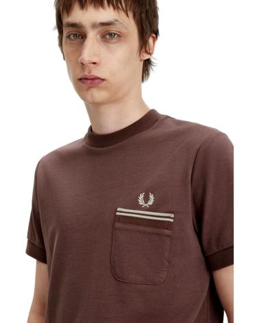 Inizio-FRED-PERRY-CAMISETA-CON-BOLSILLO-M4650-MARRóN