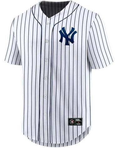 MAILLOT BASEBALL FANATICS MLB NEW YORK YANKEES FUNDAMENTAL FRANCHISE BLANC RAYÉ 007N-071R-NK-0IY BLANCO