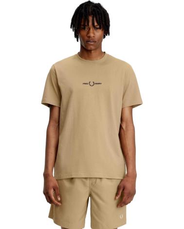 T-SHIRT FRED PERRY M4580 MARRONE MARRóN