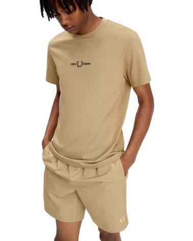 T-SHIRT FRED PERRY M4580 MARRONE MARRóN