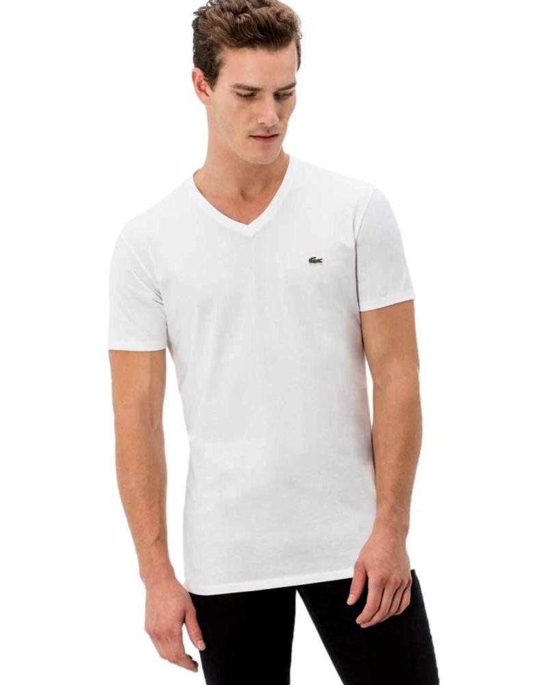 Inizio-LACOSTE-CAMISETA-HOMBRE-CUELLO-EN-PICO-TH2036-BLANCO