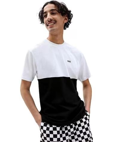VANS OFF THE WALL CAMISETA COLORBLOCK BLANCA Y NEGRA MULTICOLOR