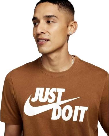 T-SHIRT A MANICHE CORTE NIKE AR5006 MARRONE MARRóN