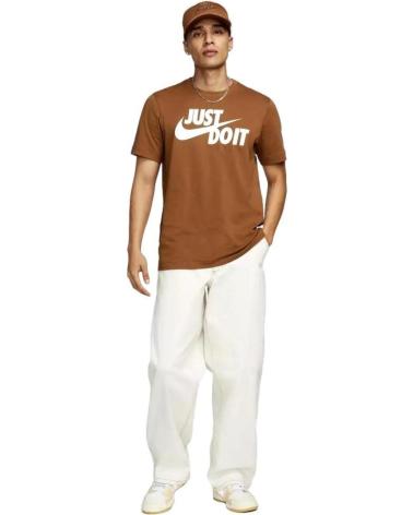 T-SHIRT A MANICHE CORTE NIKE AR5006 MARRONE MARRóN