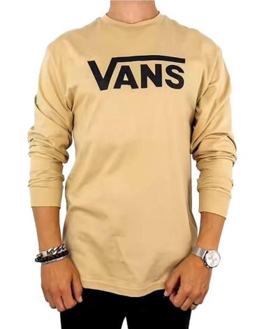 T-SHIRT MANICHE LUNGHE VANS OFF THE WALL CLASSIC LOGO BEIGE VN000K6HY97 BEIGE