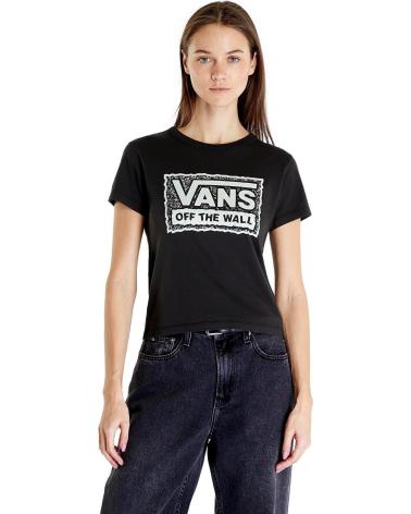 T-SHIRT VANS OFF THE WALL RUGGED BOX LOGO MANGA CURTA PRETO NEGRO