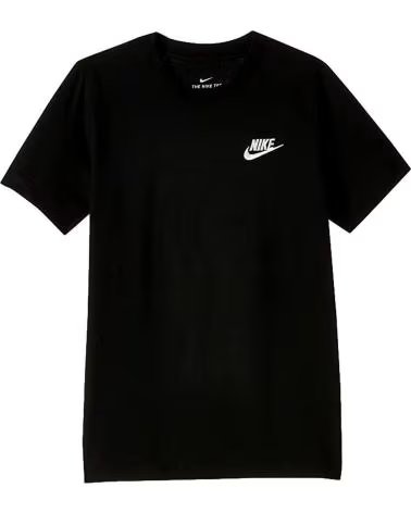 NIKE SPORTSWEAR KURZARM-T-SHIRT SCHWARZ FÜR KINDER NEGRO