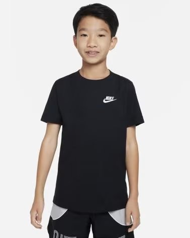 NIKE SPORTSWEAR KURZARM-T-SHIRT SCHWARZ FÜR KINDER NEGRO