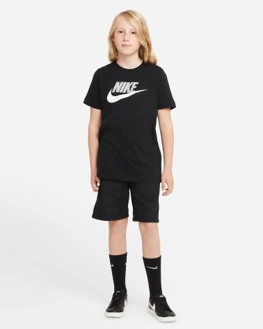 NIKE CAMISETA ALGODON UNISEX NINO NEGRO