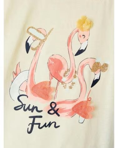 NAME IT NAME IT T-SHIRT FÜR MÄDCHEN MIT FLAMINGOS AMARILLO