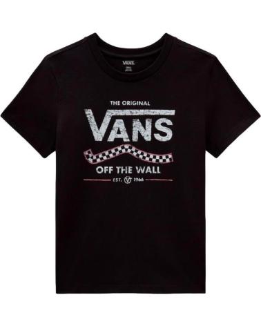 VANS OFF THE WALL VANS OFF THE WALL CAMISETA NEGRA MANGA CORTA CON LOGO CLÁSICO NEGRO