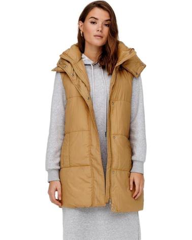 CHALECO ACOLCHADO LARGO ONLY 15220376 BEIGE BEIGE