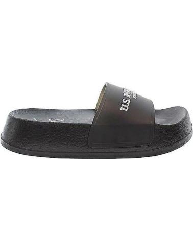 U.S. POLO ASSN. KLASSISCHE SCHWARZE BADESCHLAPPEN NEGRO